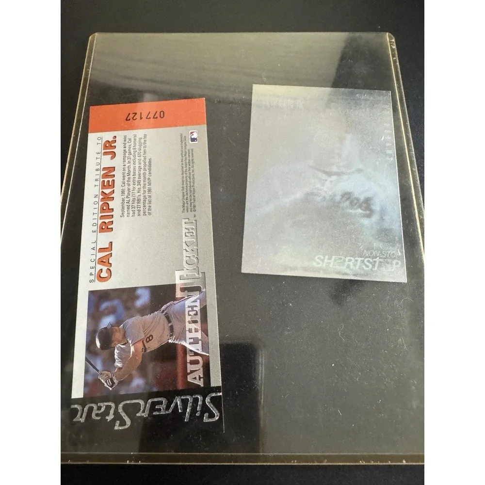 1991 Field of Vision Silver Star Cal Ripken Jr AuthenTicket #077127 Hologram Crd